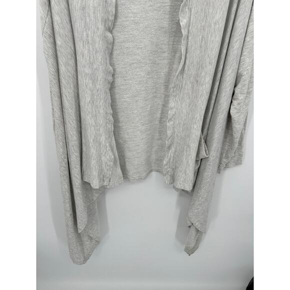 Mono B Women Gray Open Front Cardigan Sweater Long Asymmetrical Size 3XL NWT** - Picture 3 of 8
